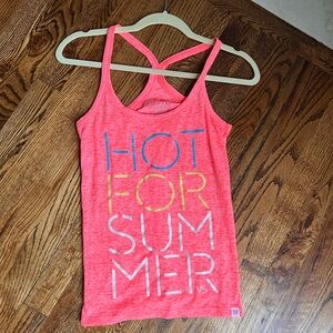Victoria's Secret “Hot for Summer” racer tank top - pinkish orange